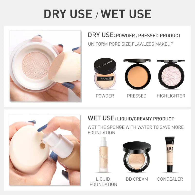 Stagenius Super Soft Make Spons Voor Droog En Nat Gebruik Water Drop Cut Hoofd Schoonheid Sponzen Latex Gratis Make Up blender