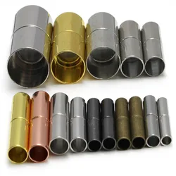10Pcs Strong Magnetic Clasps Leather End Cap Clasps 3/4/6/8/10mm for Bracelet Necklace Connectors DIY Jewelry Making Accessories