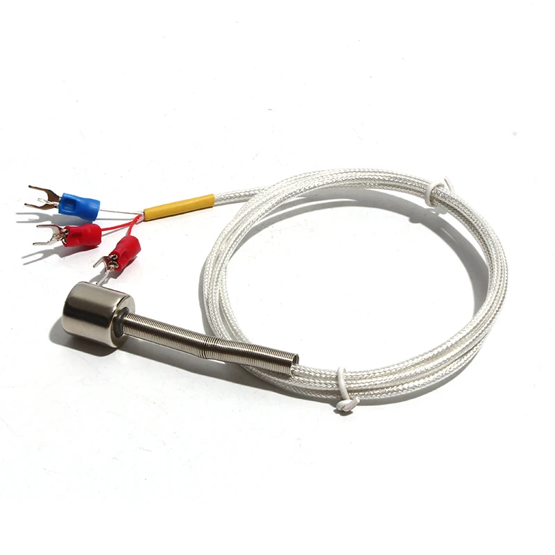 Strong Magnetic High Temperature Sensor PT100 Magnetic Probe Cable Length 1-5M Adsorption Thermal Resistance -60 - 180 Degree