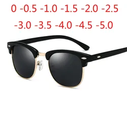 Semi-Rimless Sunglasses Women/Men Polarized UV400 Classic Oculos De Sol Gafas Prescription Sunglasses 0 -0.5 -1.0 -2.0 To -5.0