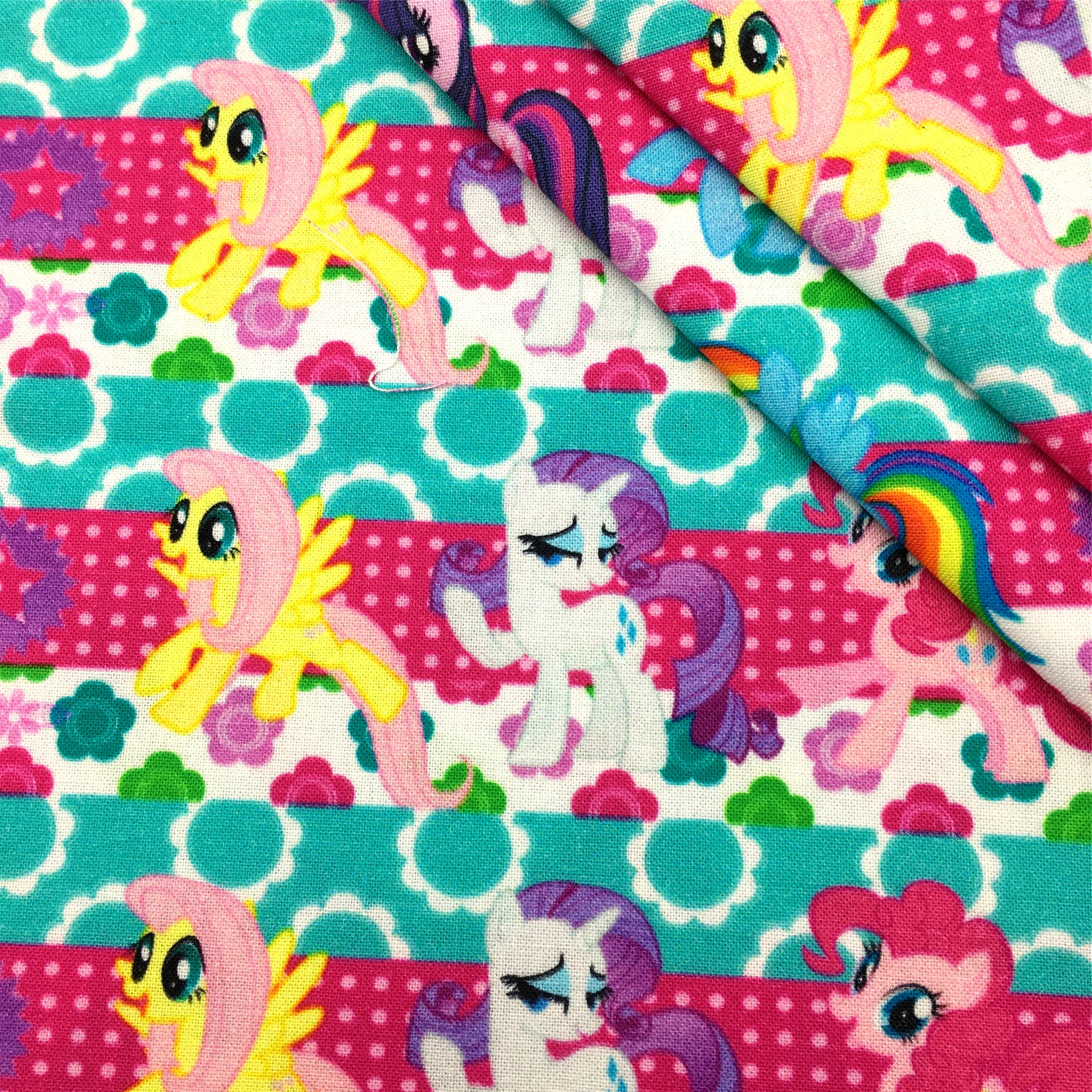 50*145cm Cartoon Horse Polyester Cotton Fabric for Tissue Sewing Quilting Fabrics Needlework Material DIY Handmade,c20927