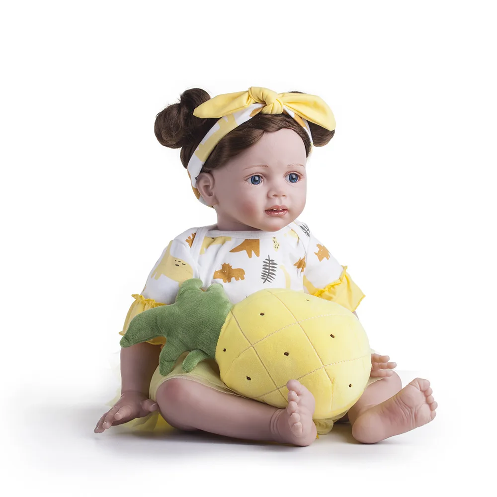 60cm Silicone Vinyl Reborn Baby Doll Toy For Girl Exquisite Princess Toddler  Babies Child Birthday Gift Play House Toy