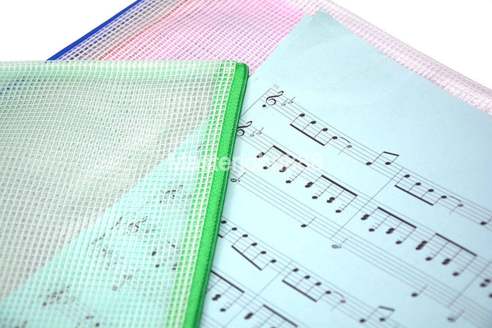 Music Piano Transparent Clear A4 File Holder Folder Soft Case Document Bag For Student Music Staff Musician Song Writer Artist