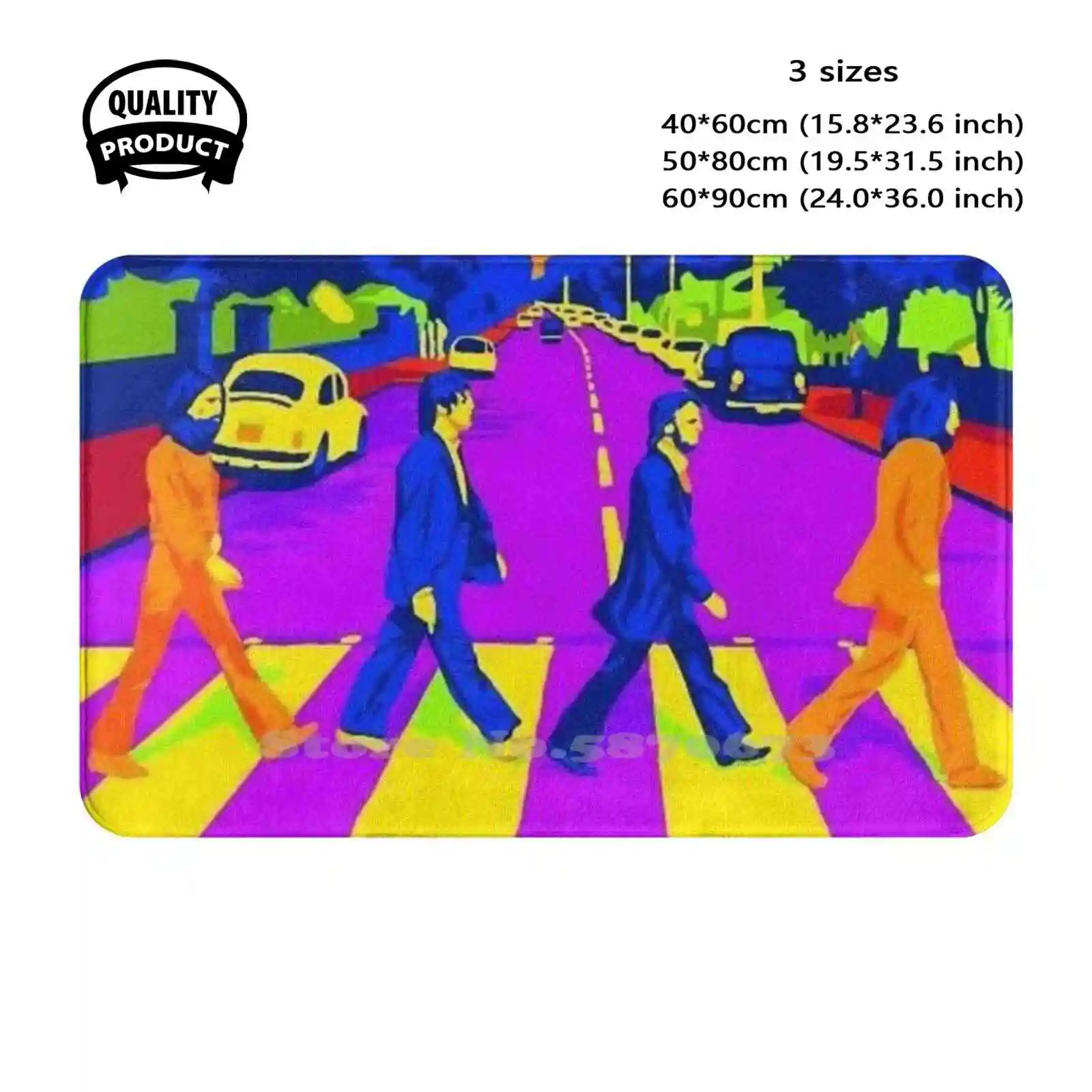 The - Soft Cushion Home Carpet Door Mat Car Rug 60S Psychedelic Music Flowers All You Need Is Love Pete Best Moore Stuart