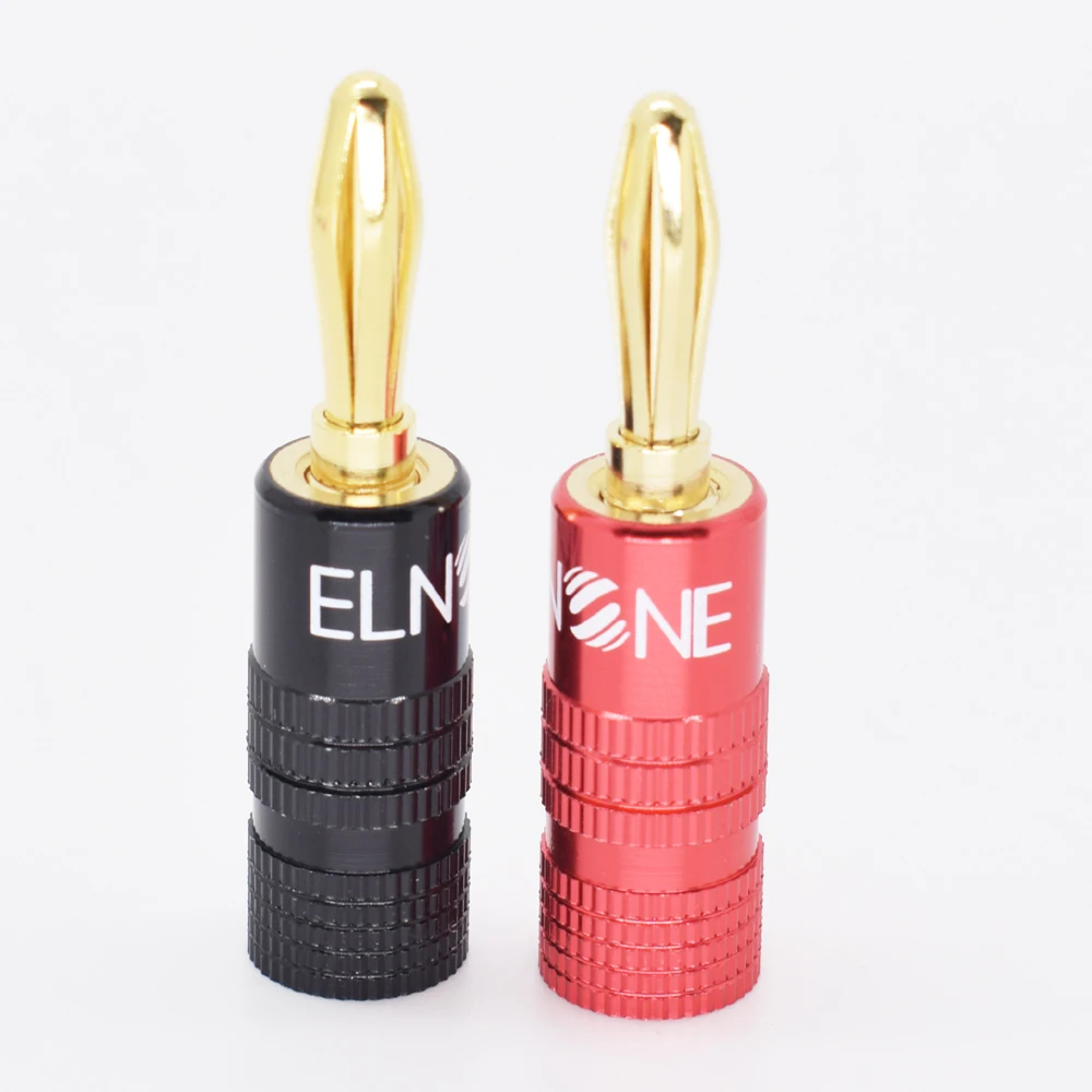 2pcs ELNONE High Quality Gold Plated Speaker Banana Plug Male Audio Connector Item No.: 23-0178