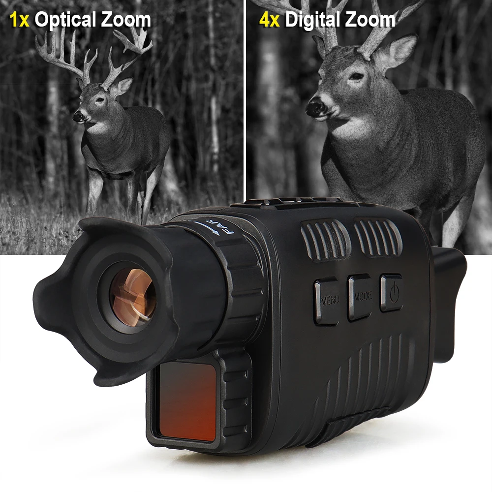 Hunting Accessories 4x Digital Zoom Monocular Telescope Night Vision Device Scope Video Camcorder for Hunting Tourism HK27-0029