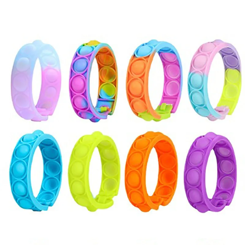 Anti-stress bracelets for children and adults, decompression sensory toys with bubbles and dimples, very suitable for gift givin