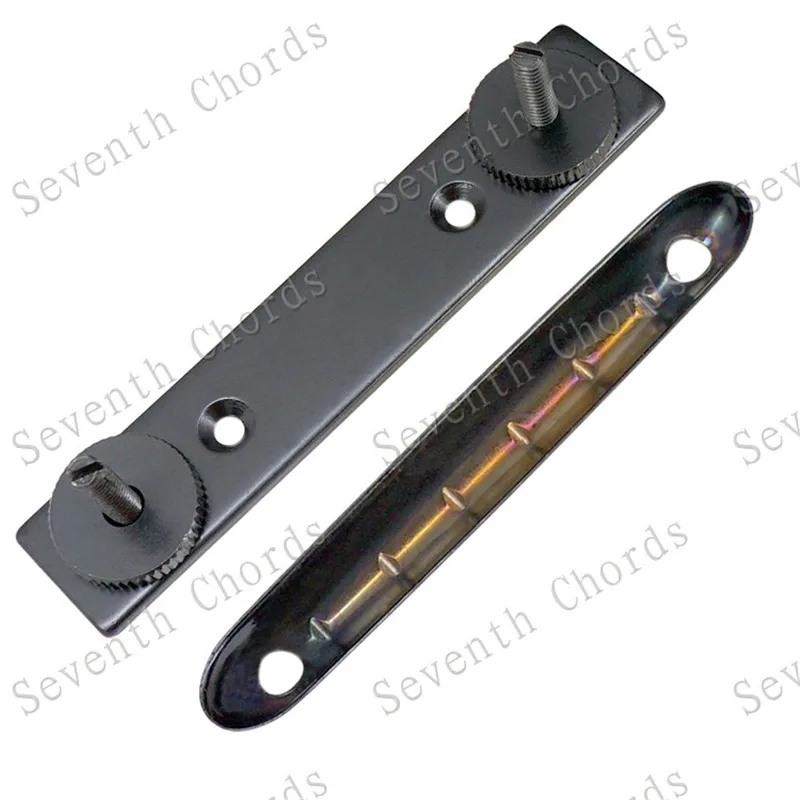 Ein Set mit 6 Saitensätteln, verstellbarer, feststehender Gitarrenbrücke und Abdeckung in Chrom, Schwarz oder Gold – zur Auswahl, Gitarrenzubehörteile. – Detail 14