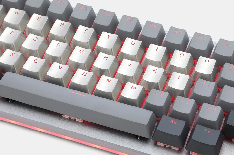 teamwolf stainless steel MX Keycap silver color metal keycap for