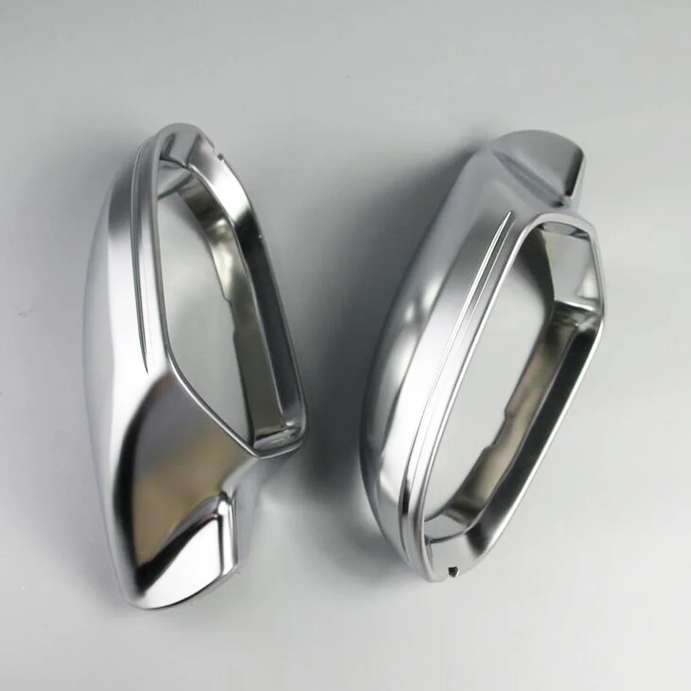 Car Mirror Cover For Audi A6 C7 S6 RS6 2012+  Matte Chrome Silver Rearview Mirror Cover Protection Cap Car Styling