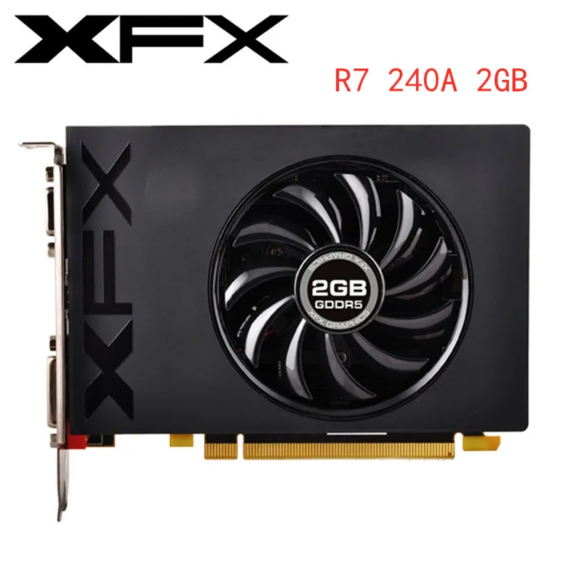 

Б/у видеокарты XFX Radeon R7 240A 2 ГБ GDDR5 GPU для AMD Radeon R7 240A 4 Гб GDDR3 128 бит видеокарты для настольного компьютера