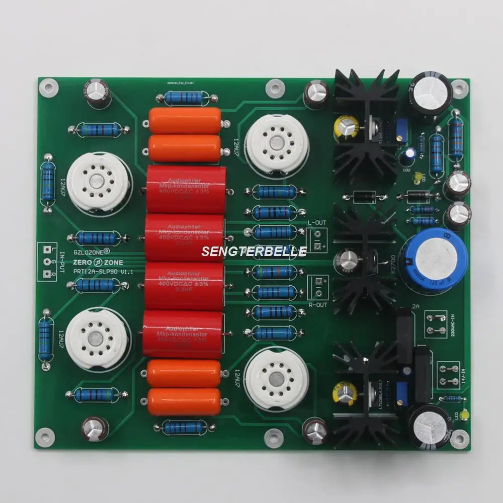 

Плата лампового стерео предусилителя HiFi 12AU7 на схеме предусилителя США CARY-SLP90