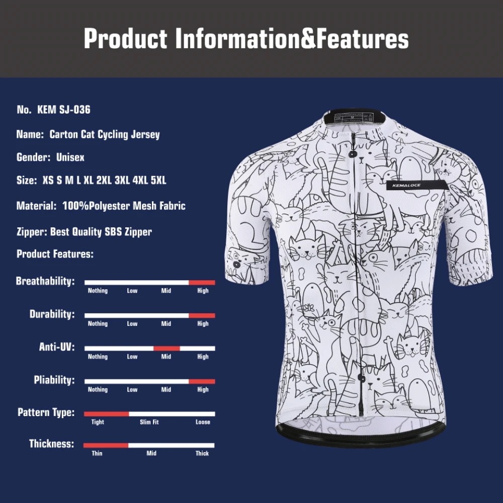 KEMALOCE Rro Cycling Jersey Set Mountain Bike Uniforms Summer Cycling Wear Bicycle Clothing Men Cycling Clothing MTB Bike Shirts