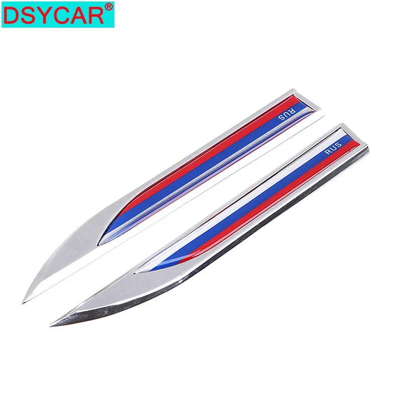 

DSYCAR 1 пара автомобильных 3D флагов России эмблема значок наклейки для JEEP BMW Dodge Mercedes Benz Chrysler Honda