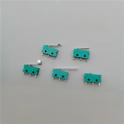 5pcs Micro Mouse Microswitch Roller Arc Rod SPDT Quick Action 5A / 250V Nc-no-c 3-pin Travel Limit Switch with Pulley