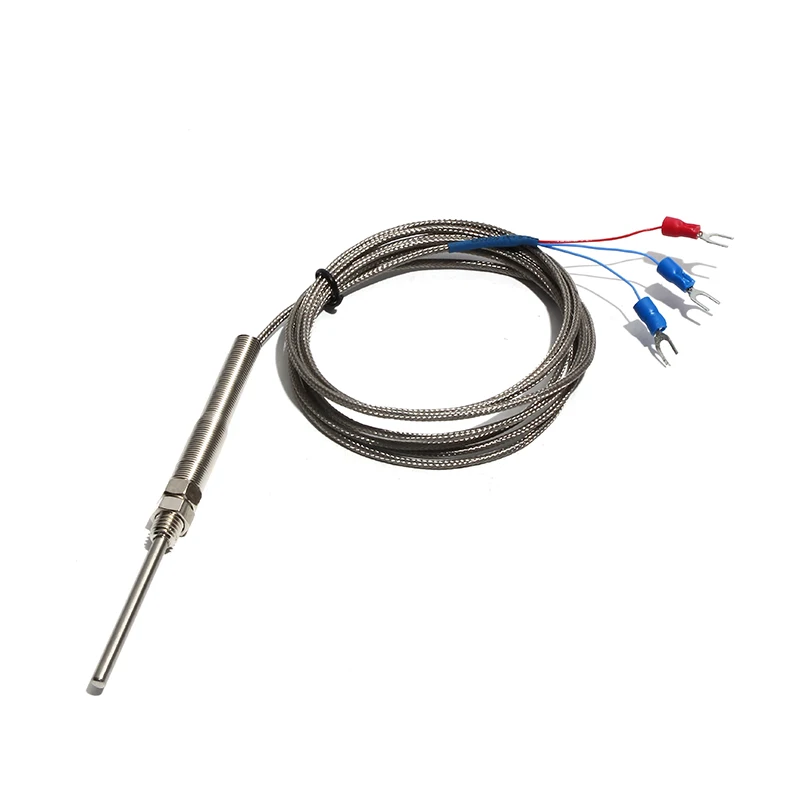 1 قطعة M8x1.25 موضوع PT100 الحرارية درجة الحرارة الصناعية الاستشعار 4x200 مللي متر 4x250 مللي متر 4x300 مللي متر التحقيق