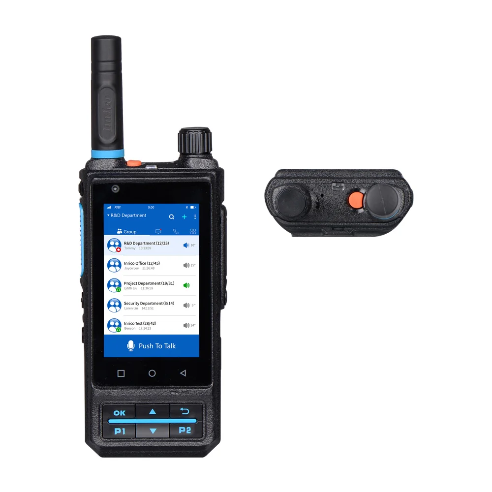 Inrico S200 안드로이드 워키토키 GPS PTT 휴대폰, 가장 저렴한 네트워크 계정 4G LTE/WCDMA/GSM 워키 토키 지하실 지하철용