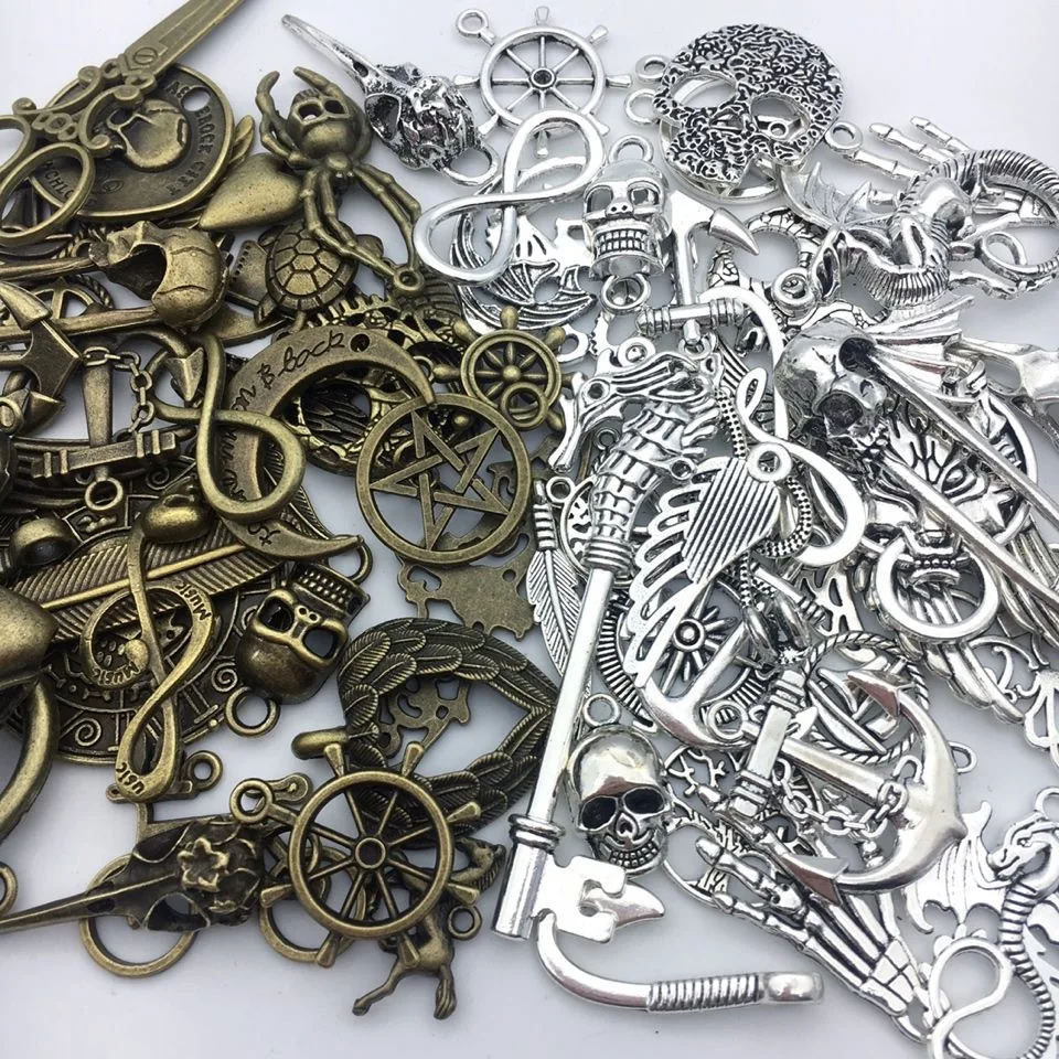 40pcs random steampunk mechanical alloy charms for DIY necklace pendant  keychain material handmade jewelry