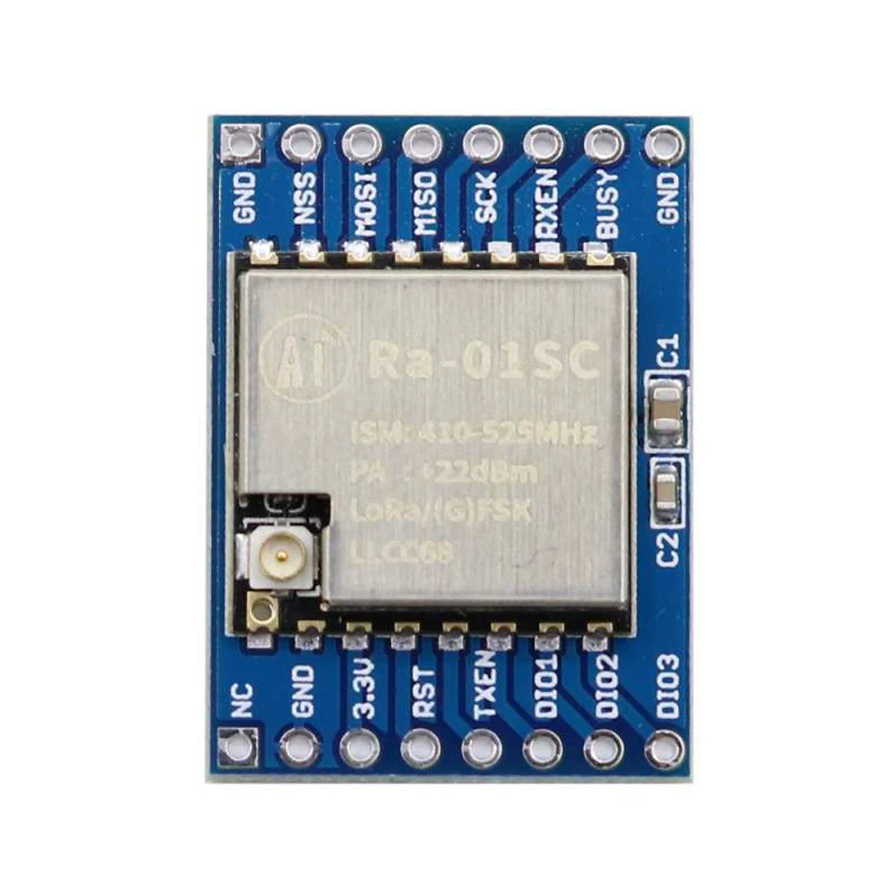 5pcs Ra-01SC LoRa 433MHz Breakout Board con Antenna basata sull'interfaccia dell'antenna LLCC68 3.3V IPEX