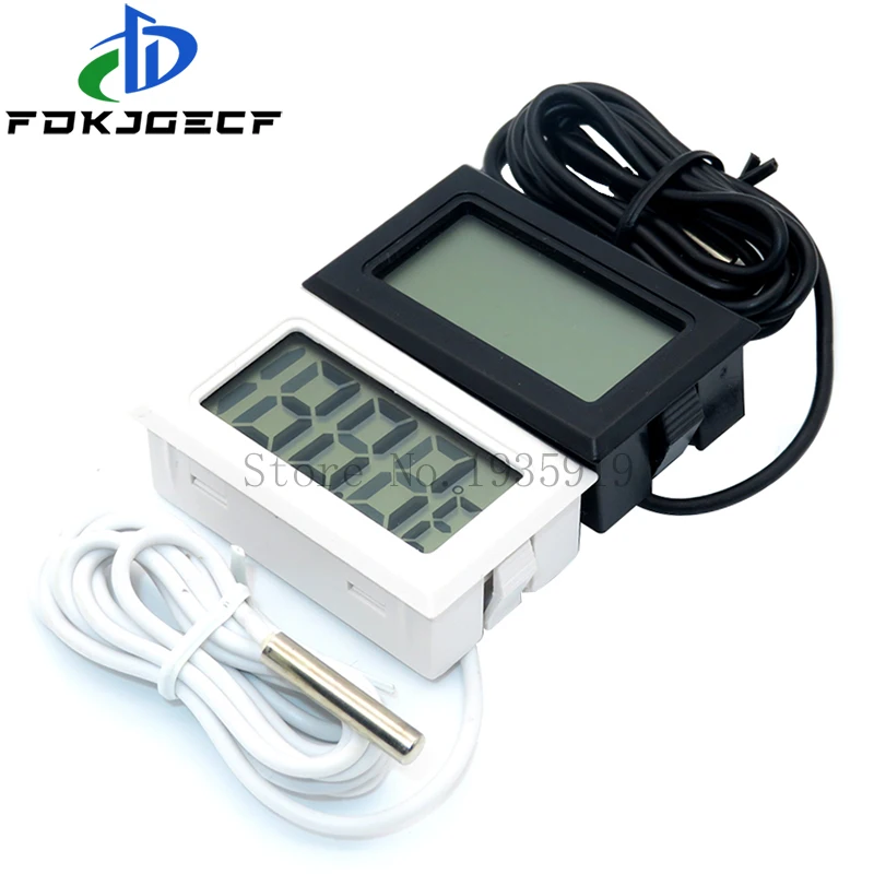 Mini LCD Digital Thermometer for Freezer Temperature -50~110 degree Refrigerator Fridge Thermometer indoor outdoor Probe