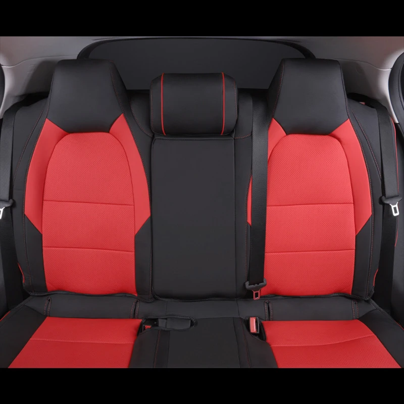 Customized Nappa Leather Car Seat Covers Set for Mercedes Benz GLA 180 200 CLA 200 220 260 Auto Cushion Protector Accessories