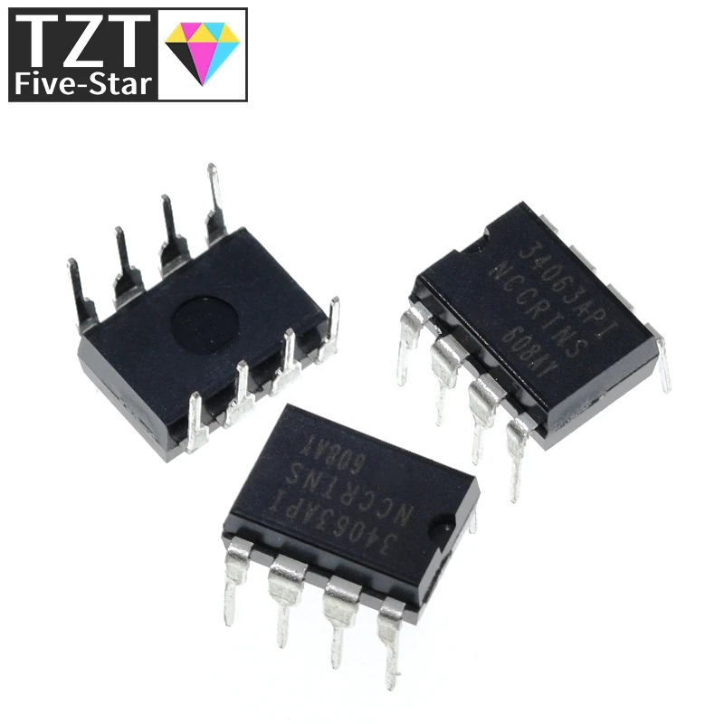 10PCS MC34063API MC34063 34063 DIP8 DIP Boost or buck power DC/DC converter