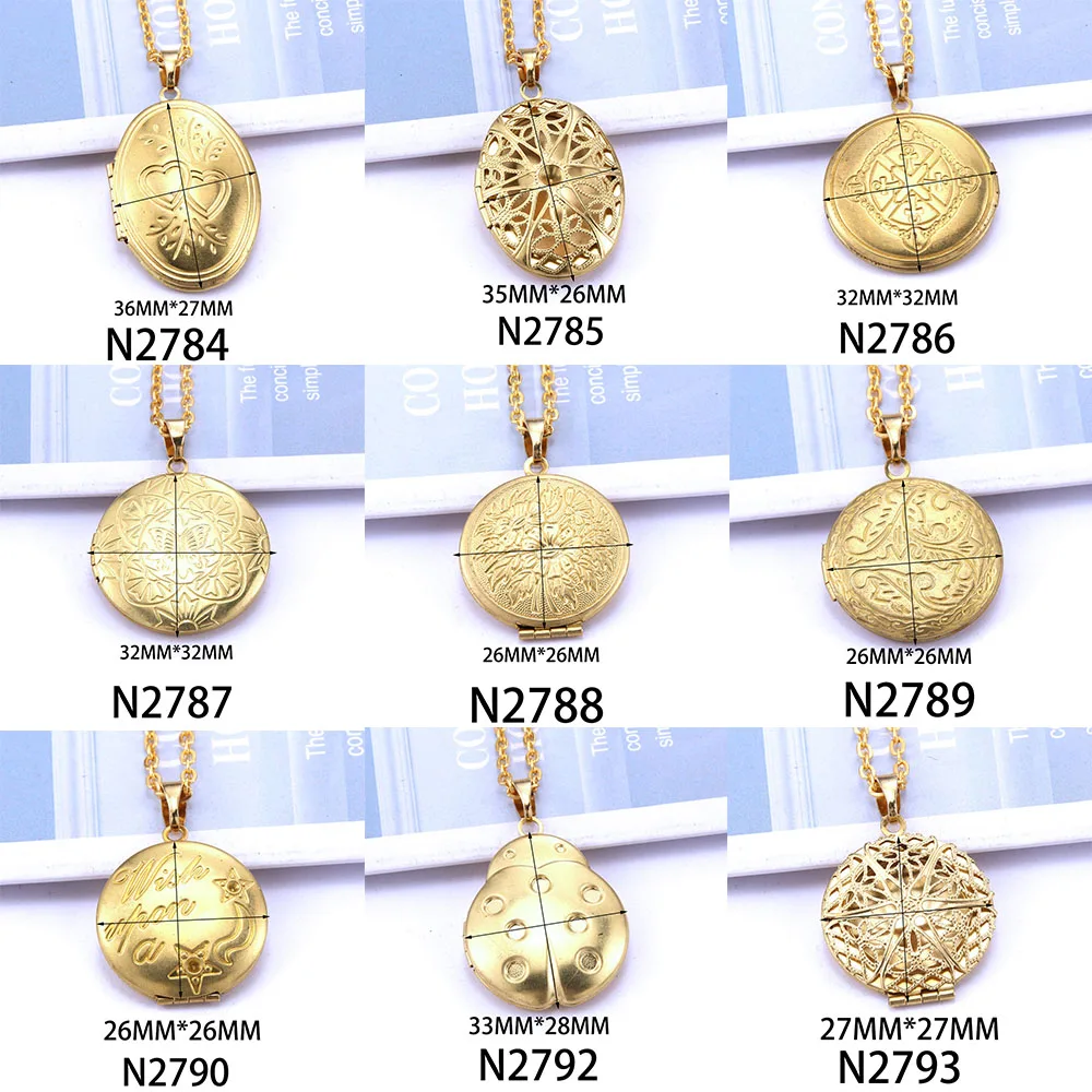 Nostalgia Retro Memory Photo Necklace Jewelry Mini Photo Pendant Vintage Copper Women\'s Disc Flower Album Locket Necklace Gift