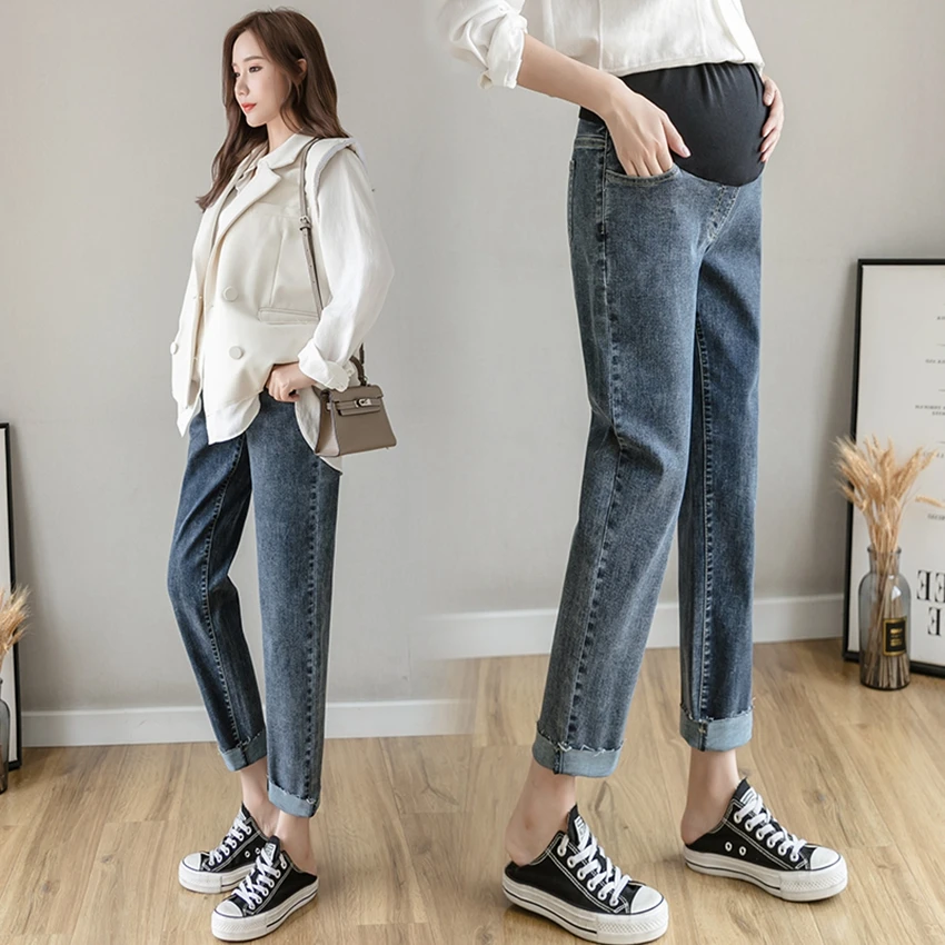 Jeans alla moda nuovi pantaloni premaman denim pantaloni larghi larghi Harlan carota autunno e inverno papà