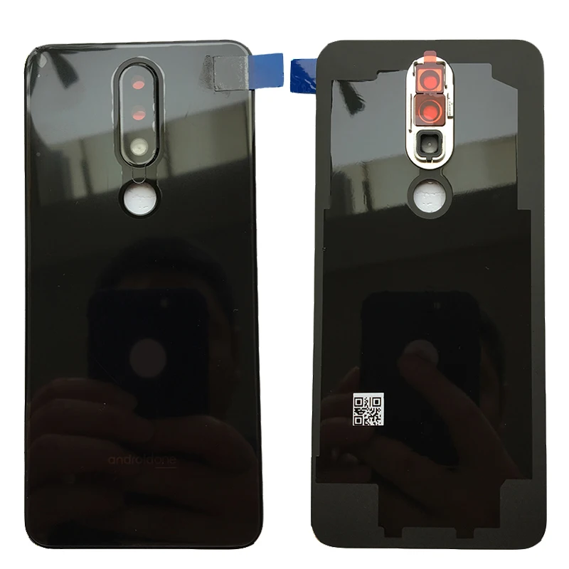 ZUCZUG Original Glass Rear Housing For Nokia X5 5.1 Plus TA-1102 TA-1105 TA-1108 TA-1109 TA-1112 TA-1120 Battery Cover With Logo