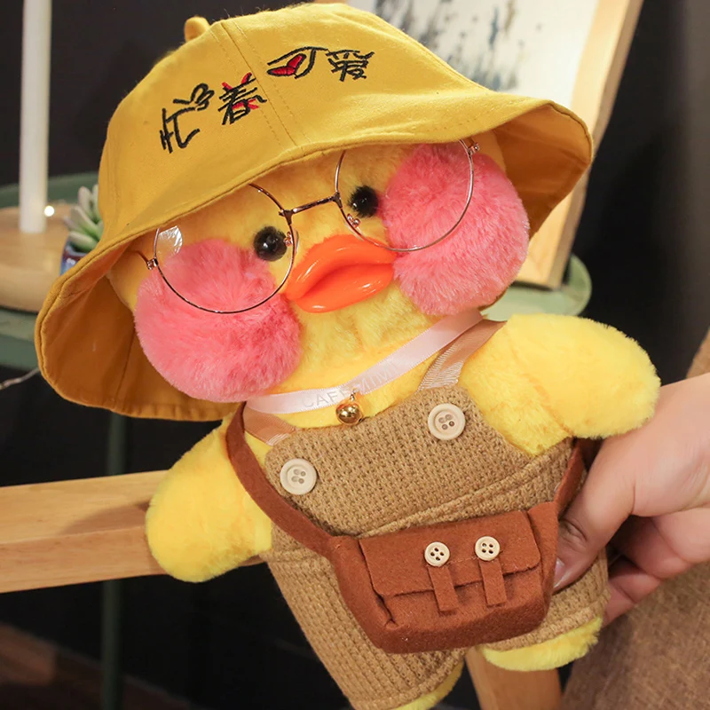 Whosale 30cm Cute LaLafanfan Cafe Duck Plush Toy Stuffed Soft Kawaii Duck Doll Animal Pillow Birthday Gift for Kids Children 1