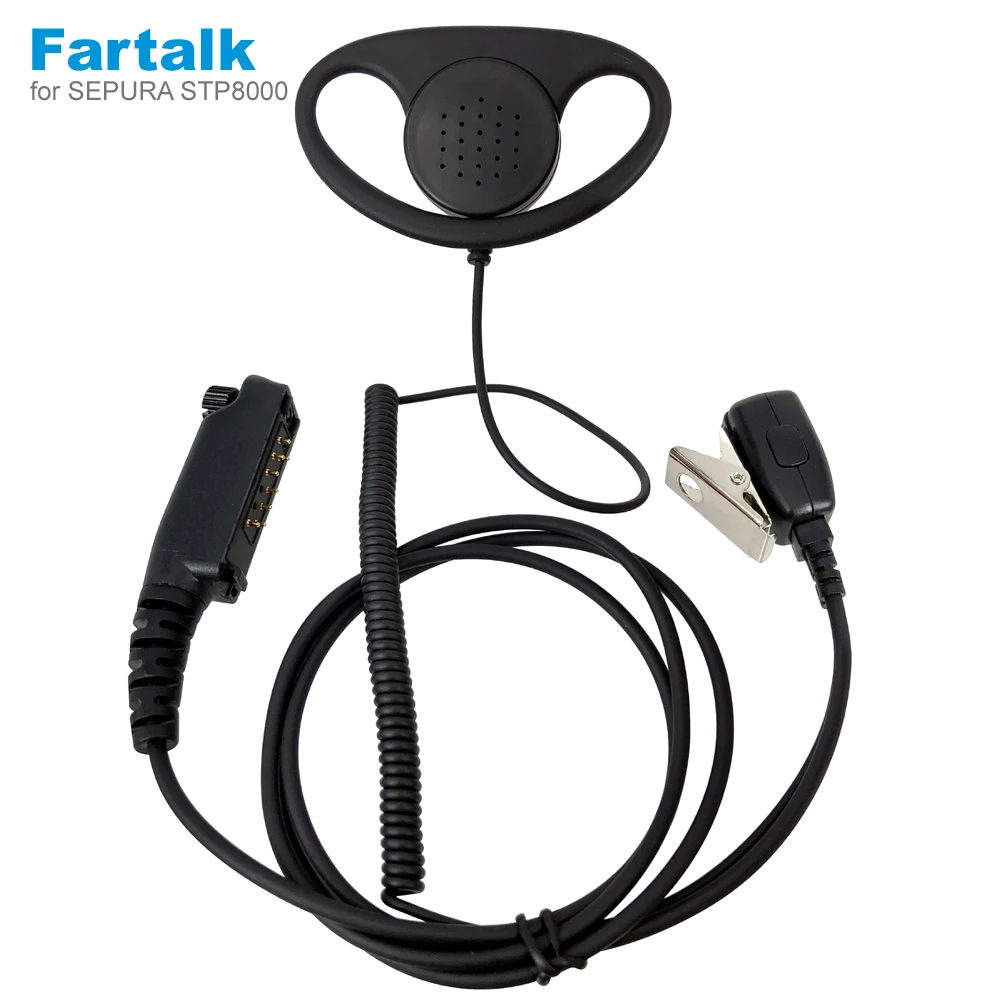 

Earpiece D Hanging Headset Mic for Sepura Stp8000 Stp8030 Stp8035 Stp8038 Stp8040 Walkie Talkie Two Way Radio Headphone Earphone