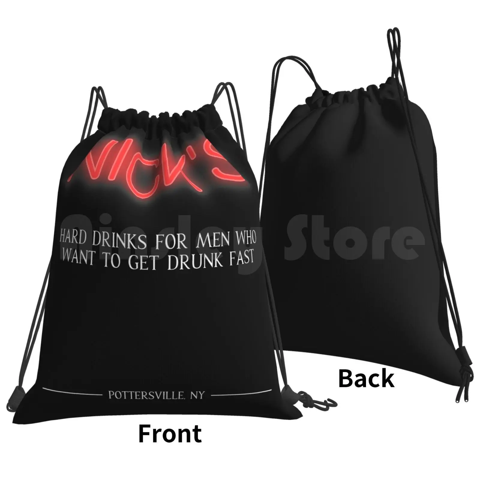 Nick's Backpack Drawstring Bag Riding Climbing Gym Bag Its A Wonderful Life Christmas Christmas Movies