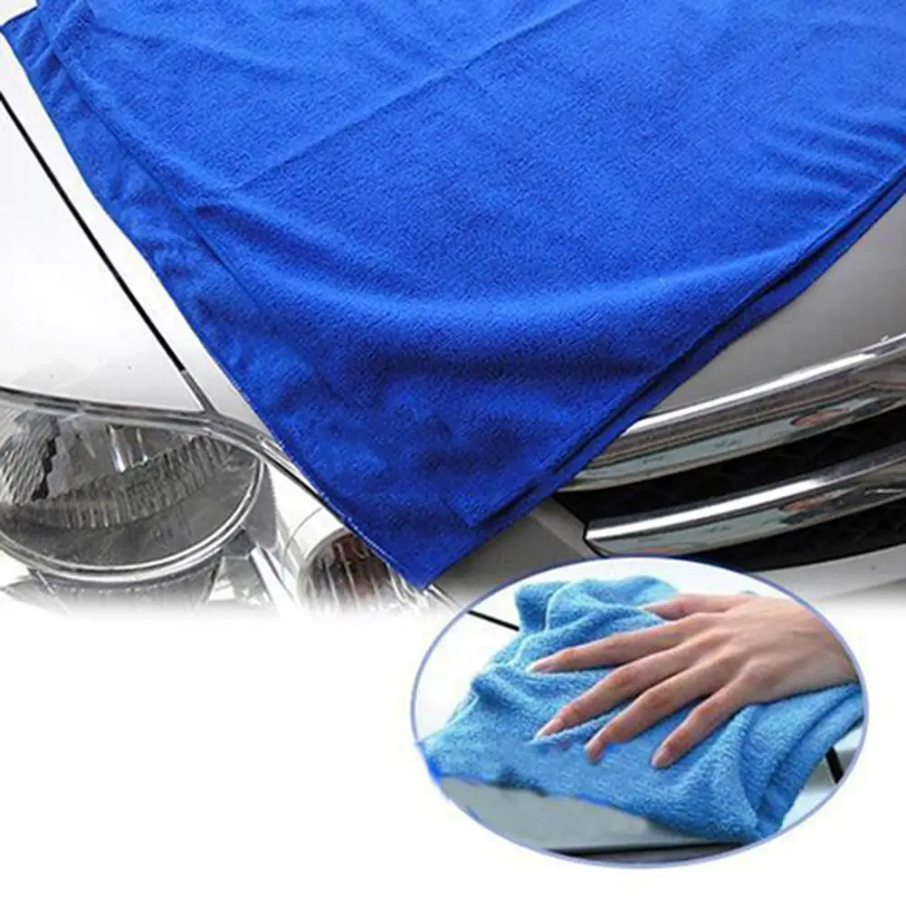 30cm x 70cm Large Microfibre Cleaning Car Cloth Soft Absorbent Wash Duster Vehicle Wash Clean Towel Blue