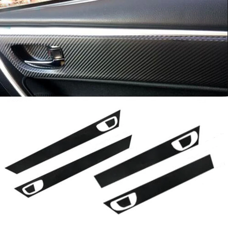 Car Accessories carbon fiber sticker Door bowl sticker interior Stickers Trim For Toyota Corolla  2014 2015 2016 2017 2018