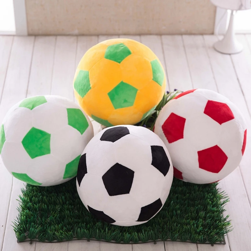 20cm Football Shape Stuffed Pillow Ball Soccer Plush Toy Kids Baby Gift New