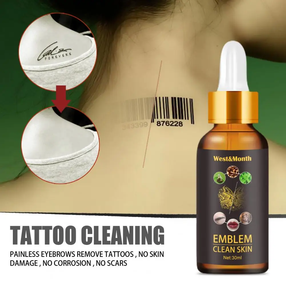 Wide Application 30ml Useful Clean Tattoo Skin Liquid Significant Effect Tattoo Removal Liquid Natural for Body