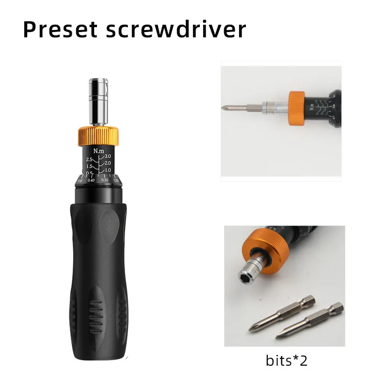 

0.1-12nm AdjustablePreset Torque Screwdriver Metric Torque Wrench Slipping Screw driver Hex Socket Maintenance Repair Tool