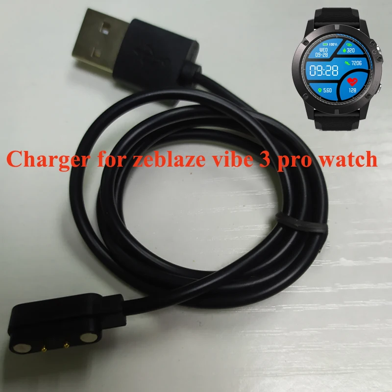 Original Zeblaze VIBE 3 Pro Smart Watch Charger Cable Magnetic Accessory Backup 2 Pin Magnetic Chargers USB Power factory price