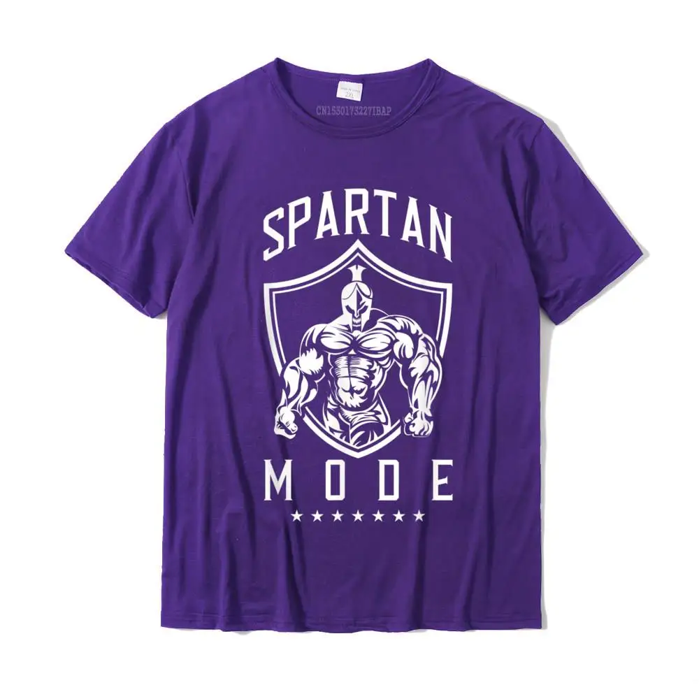 Spartan Workout Mode Fitness Gym Sparta Bodybuilding T-Shirt Tops Shirt New Design Simple Style Cotton Men Top T-Shirts Custom