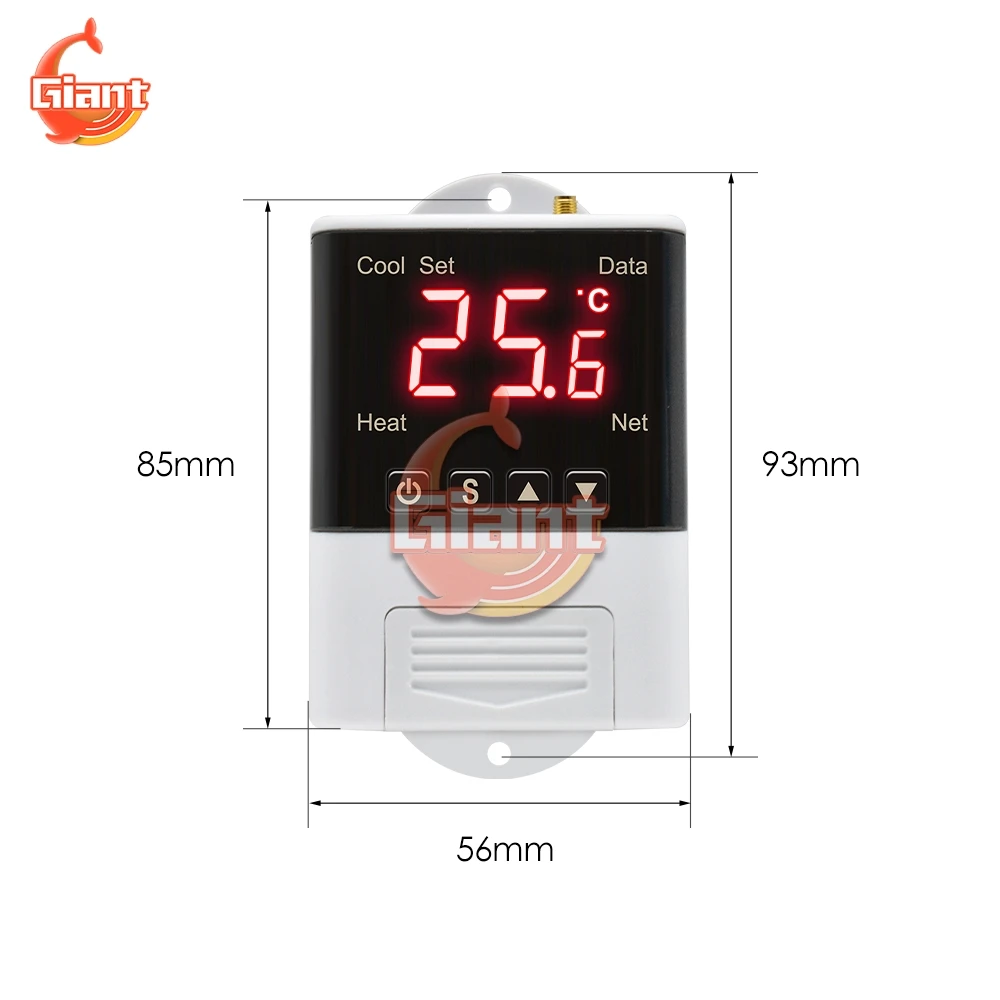 DTC1201 AC 110V 220V Thermostat NTC Sensor Digital Display WiFi Temperature Controller Electronic Digital Thermoregulator W3001