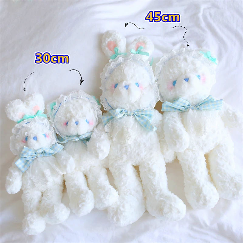 Weicher Bär Kaninchen Plüsch tier gekleidet Lolita Hase Puppe Umarmung Kissen Stofftier Cartoon Bären Plüschtiere Mädchen Geschenke 30/45cm