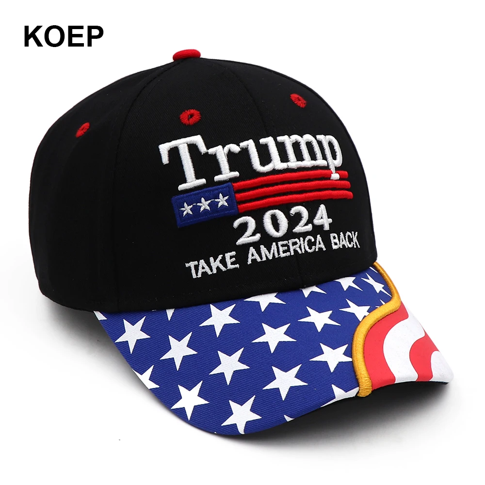 New Donald Trump 2024 Cap USA Flag Baseball Caps Take America Back Snapback President Hat 3D Embroidery Wholesale Drop Shipping