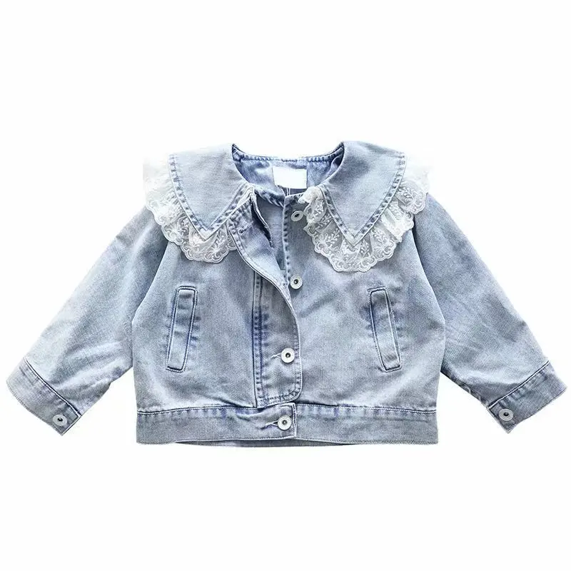 2020 New Children's Denim Jackets Girl Trench Jean Embroidery Jackets Girls Kids clothing baby coat Casual outerwear Windbreaker