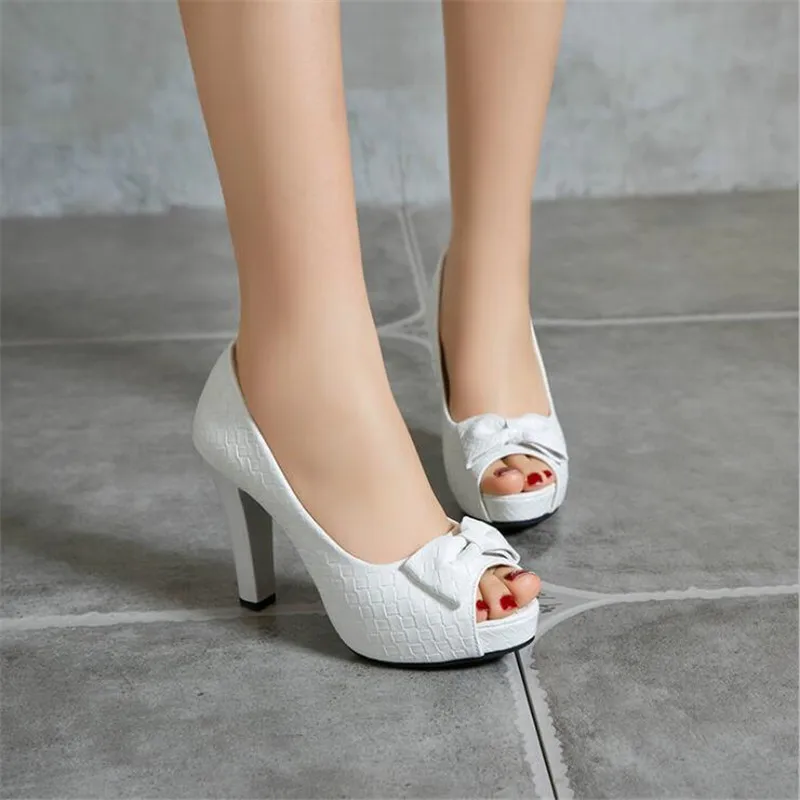 

Girls' High Heels Shoes Women Fashion Pumps High Heels Party Wedding Shoes Ladies Black White Stiletto Peep Toe Sandals Woman