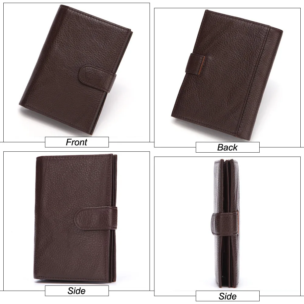 2020 hot-selling passport bag leather passport book multi-card first layer cowhide short wallet document bag
