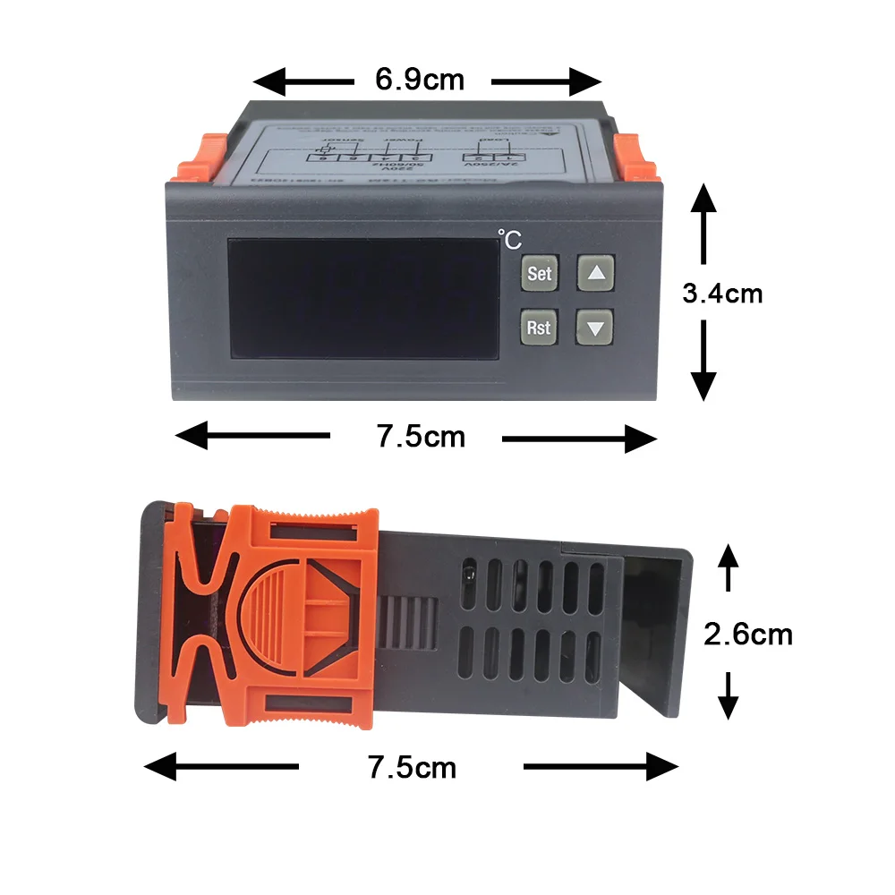 PID เทอร์โมคอนโทรลเลอร์อุณหภูมิ RC-113M 220V 2A อุณหภูมิ SENSOR สำหรับ Incubater ความร้อน Enquipment