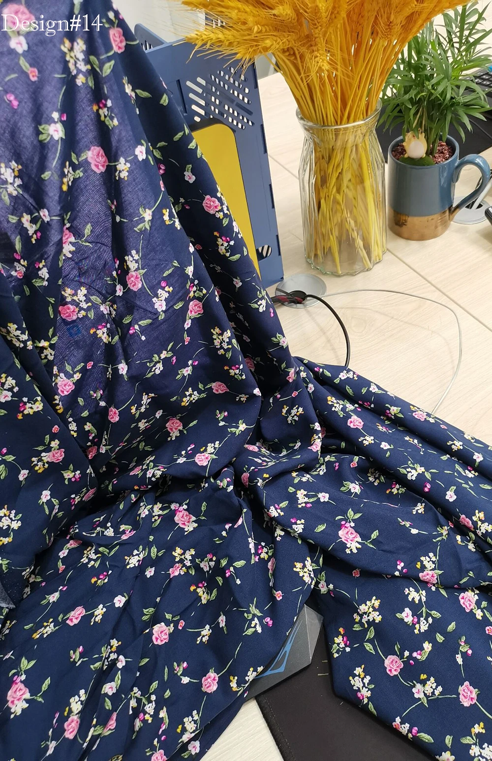 1 Meter X 1,35 Meter Hochwertiger Viskose-Stoff Rayon-Popeline Kleider- und Hemdenmaterial Großhandel – Detail 29