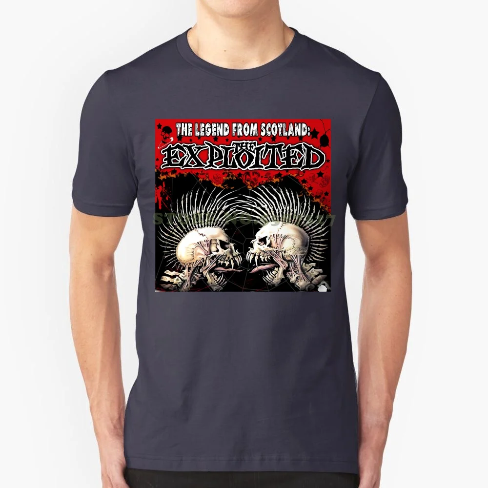 Smooffly Men's Tshirts The Exploited Let's Start A War Fleece Pullover Sportswear With Pockets Tshirts