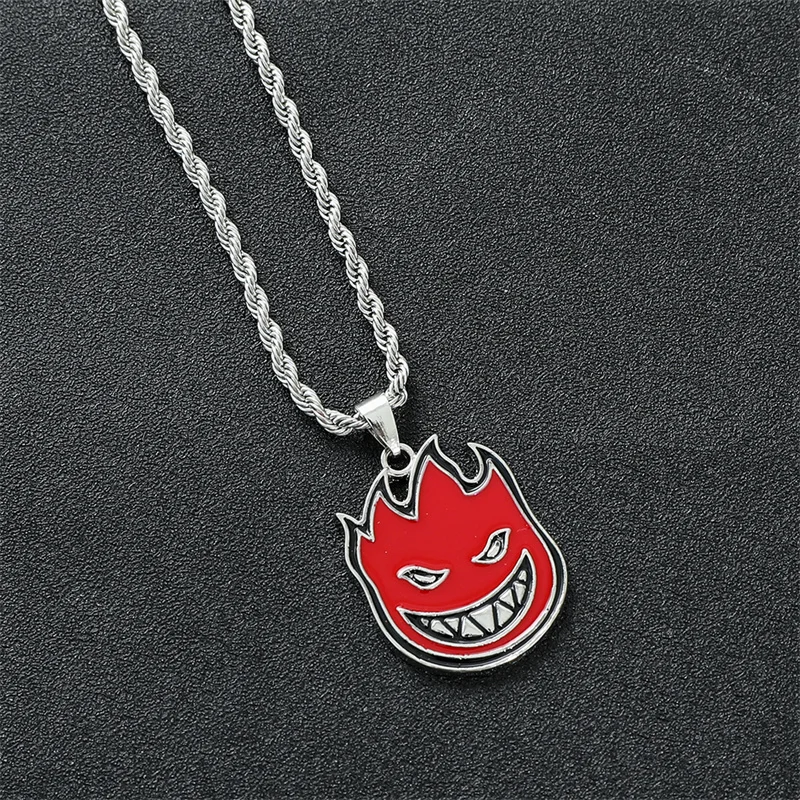 Fashion street fire man necklace male hip hop men and women all-match pendant with accessories hot sale