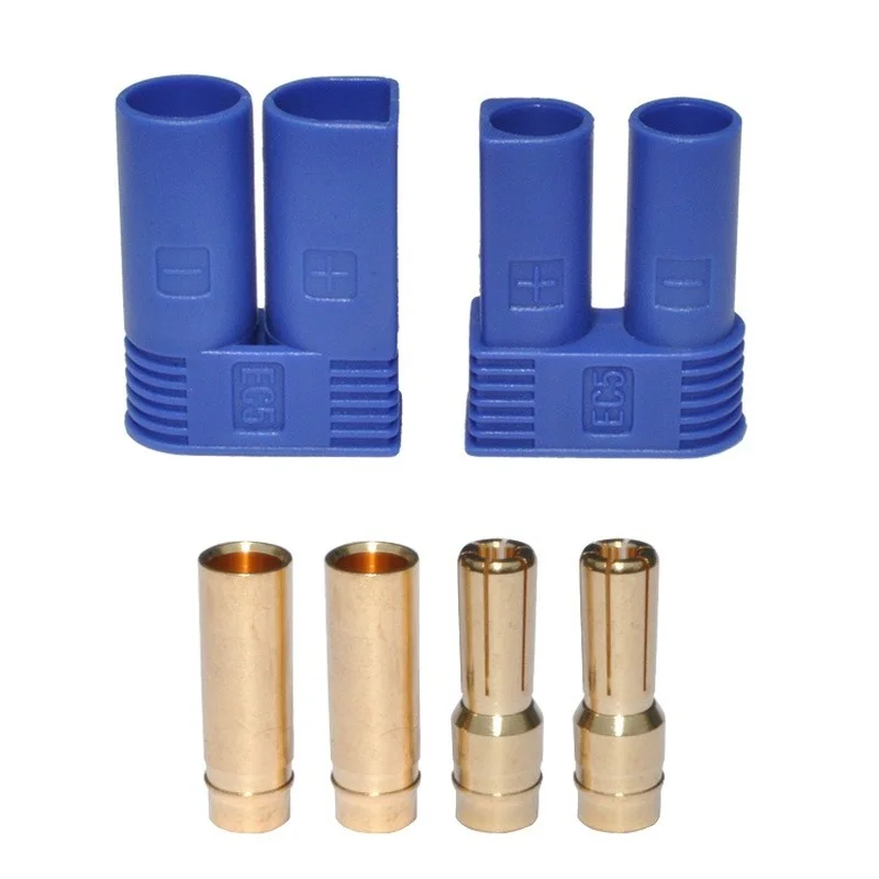 5 coppie EC5 EC8 spina a Banana proiettile connettore Rc femmina maschio proiettile connettore oro spina per RC ECS motore batteria Lipo parti fai da te